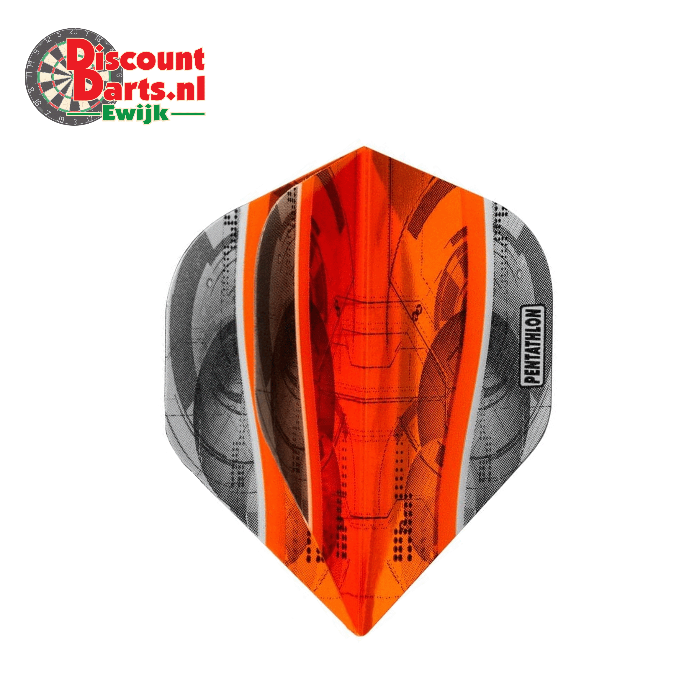 Silver Edge Dart Flights | Orange