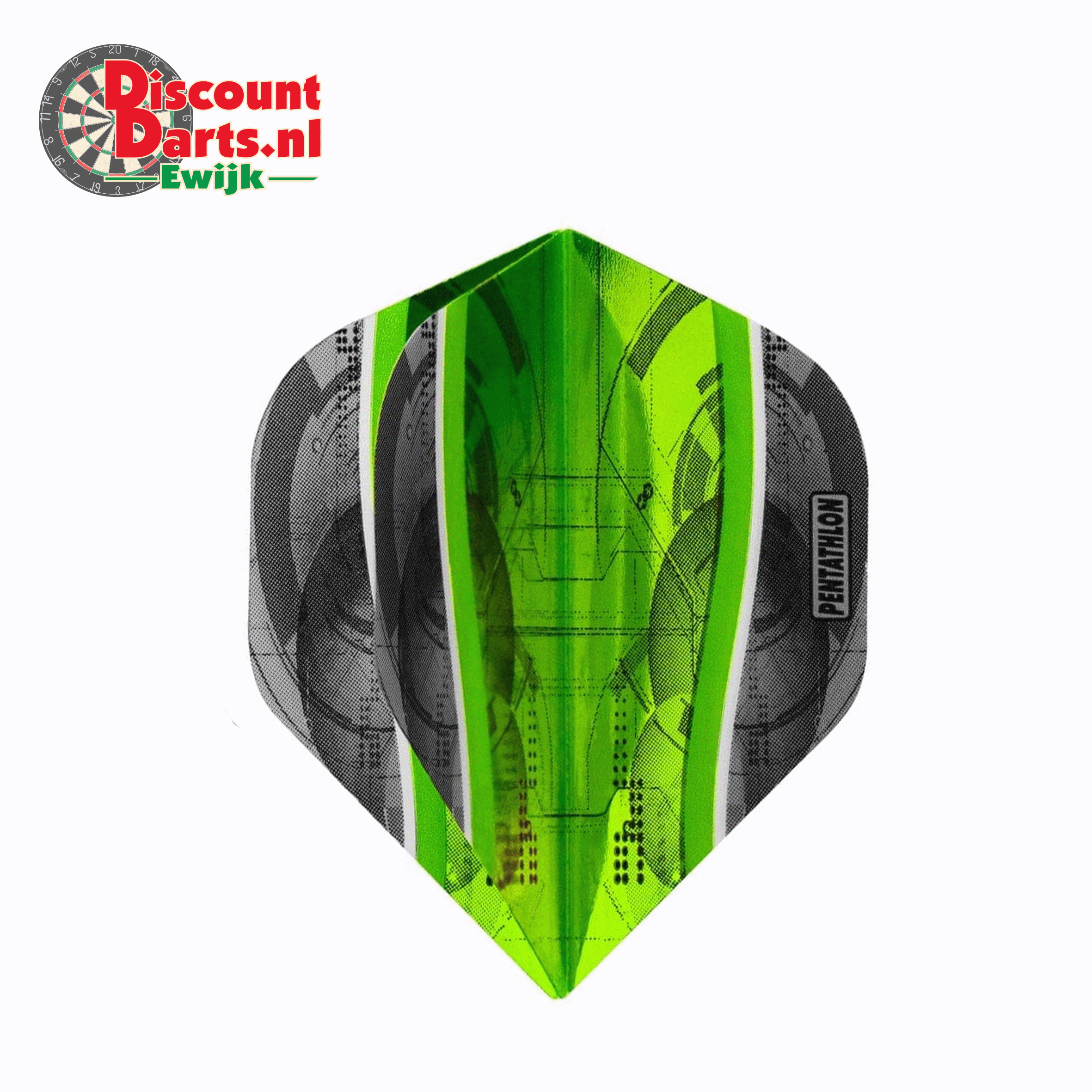 Silver Edge Dart Flights | Green