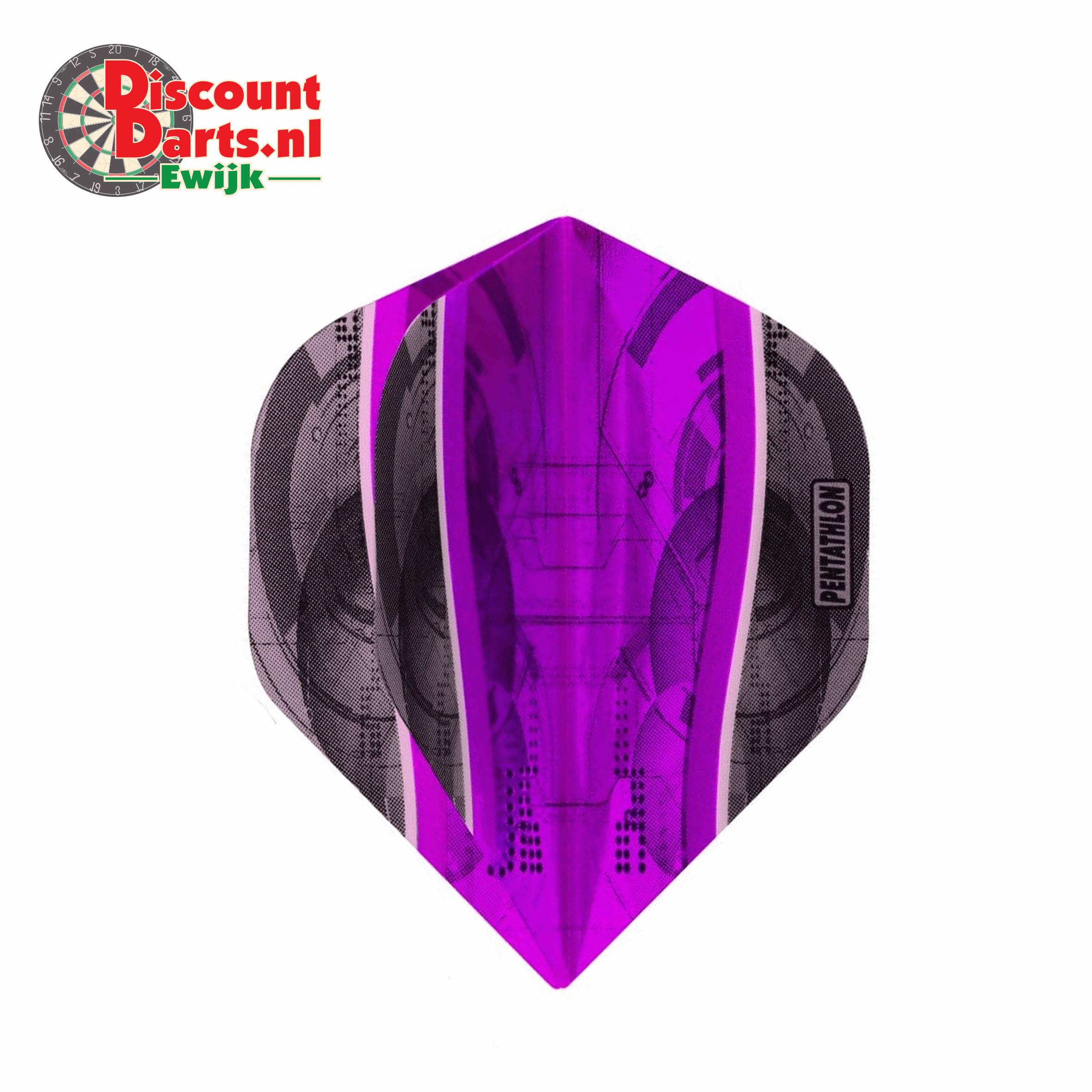 Silver Edge Dart Flights | Purple