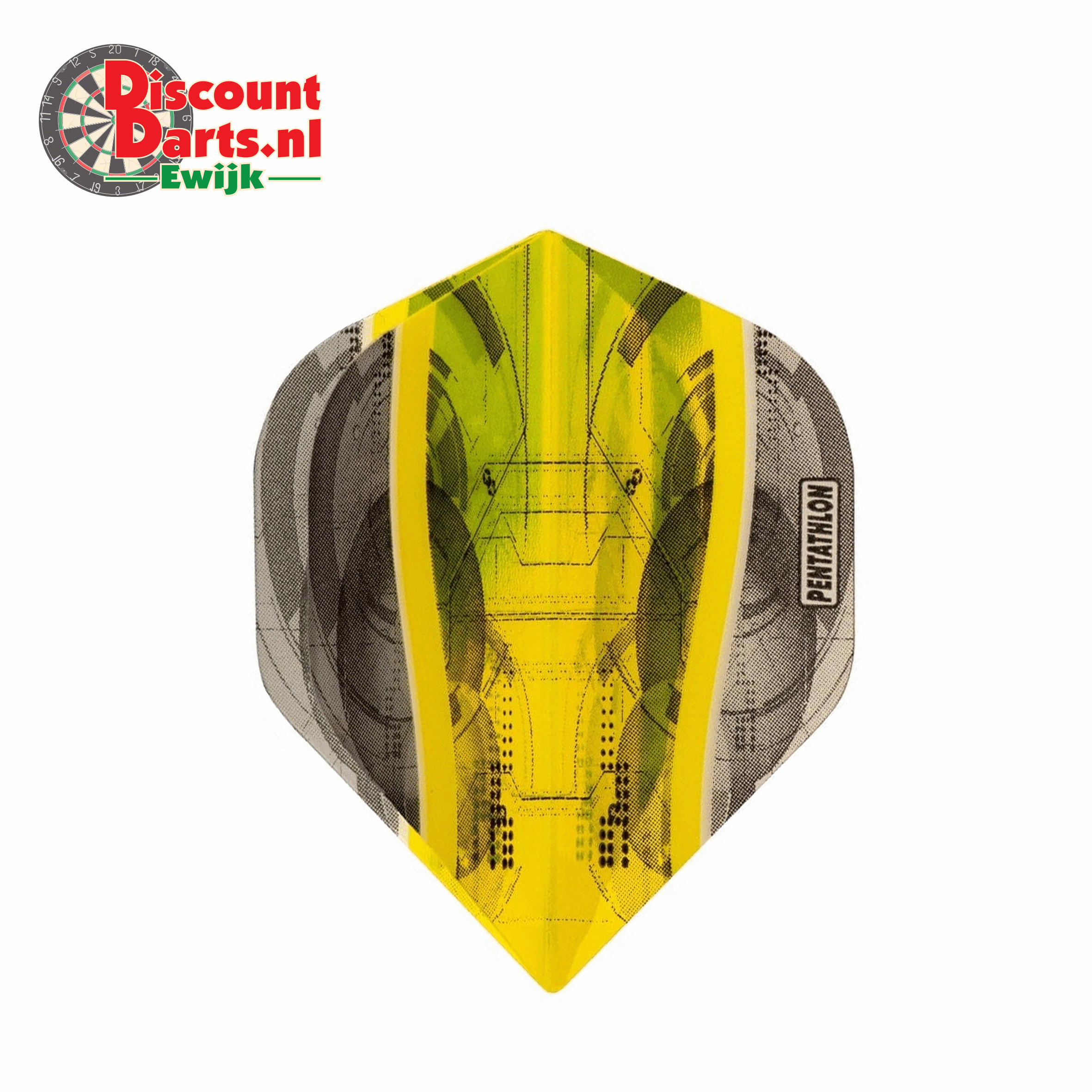 Silver Edge Dart Flights | Yellow